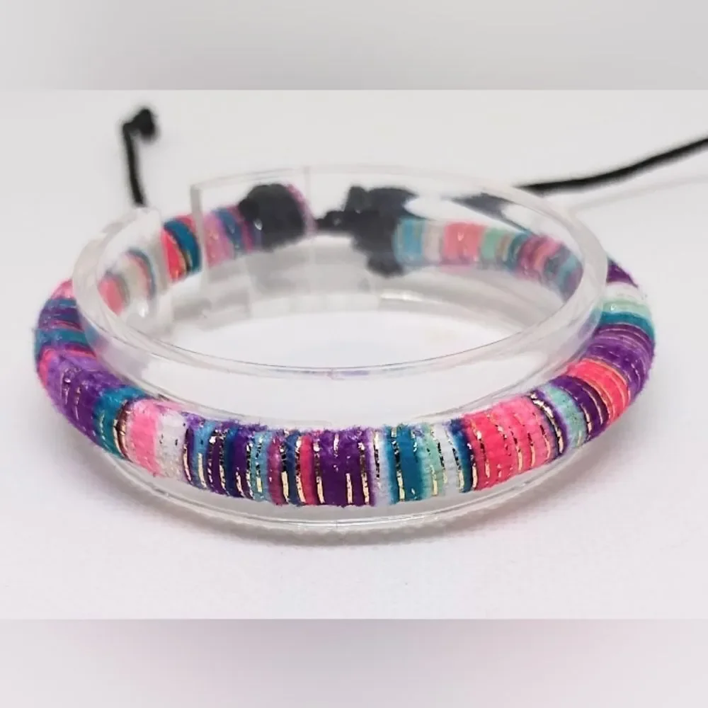 Men's bracelet striped punk‎ hemp new e41